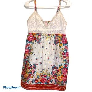 Flying Tomato Eyelet Floral Top